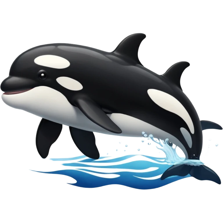 Make an orca swimming powerfully emoji