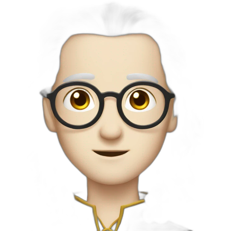 max the white dark hair young balding wizard emoji