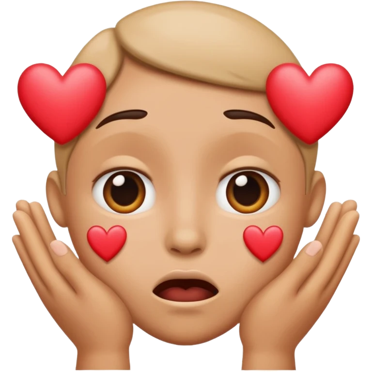 Pleading face with hearts emoji