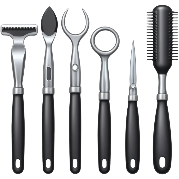 Hairstyling tools emoji