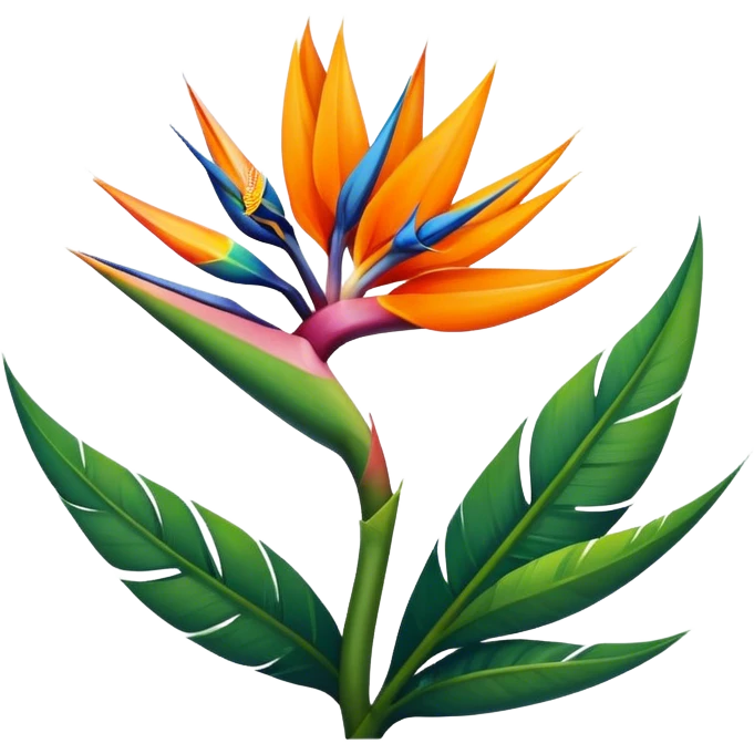 the flower the bird of paradise logo with the letter A emoji