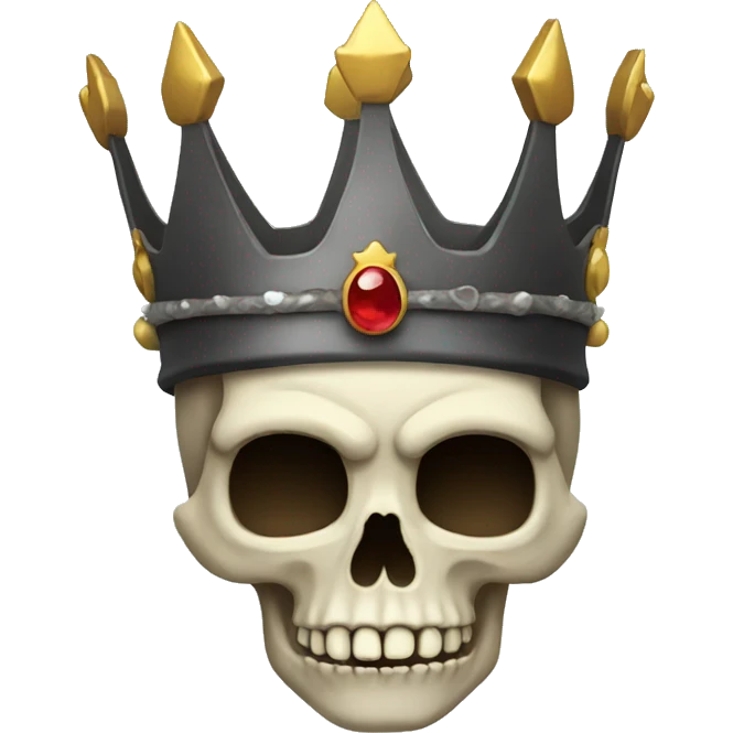 Skull king crown emoji