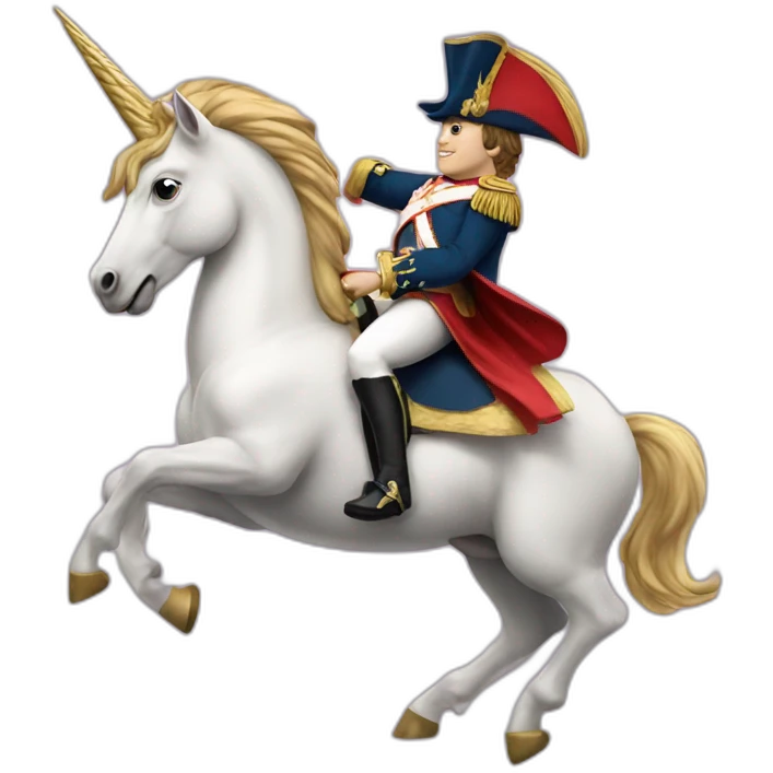 Napoleon riding a unicorn emoji