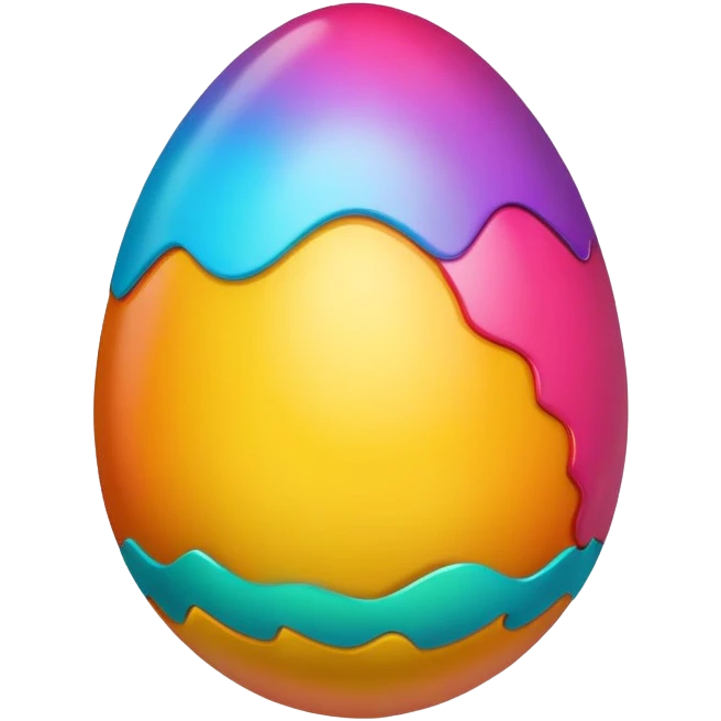 Colorful easter egg emoji