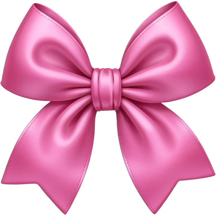 Pink bow cartoon emoji