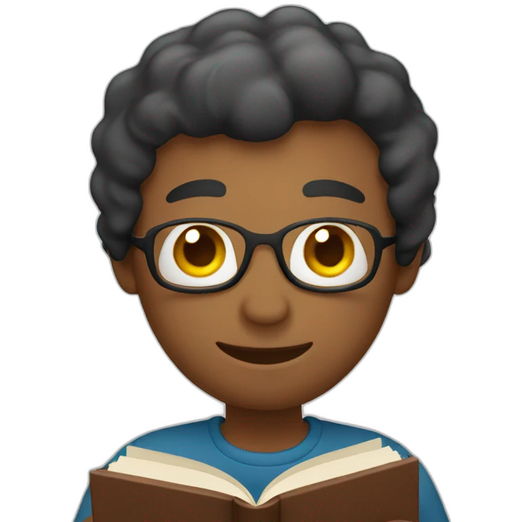 man holding a book emoji