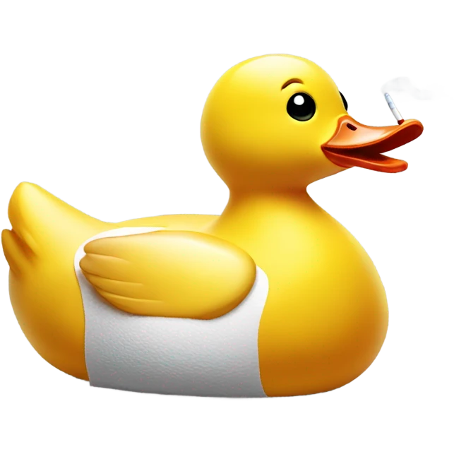 Rubber duck smoking  emoji