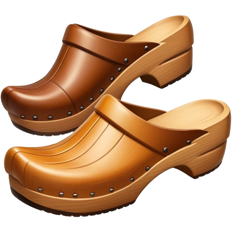 simple wooden traditional clogs emoji
