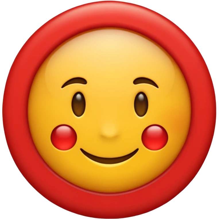 Emoji estilo vectorial de un sol rojo , en el centro un círculo blanco con borde rojo y una letra U roja gruesa. Diseño simple, colores sólidos, sin texto adicional, fondo transparente, estilo emoji oficial. emoji