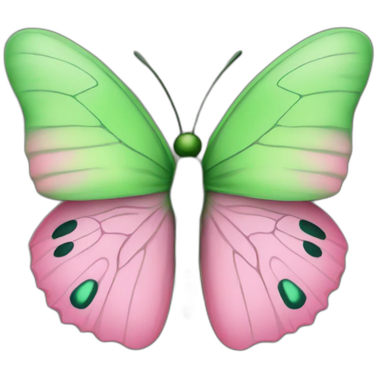 pink and green butterfly emoji