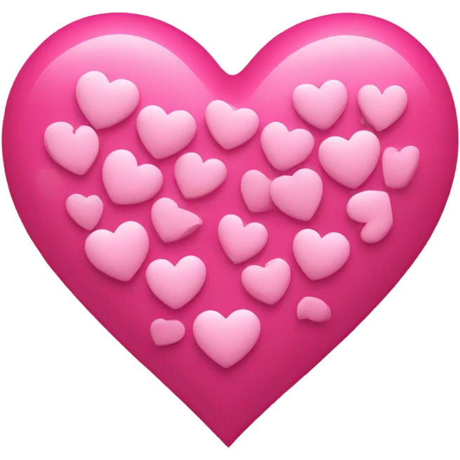 Pink heart with a bunch of pink hearts surrounding it  emoji