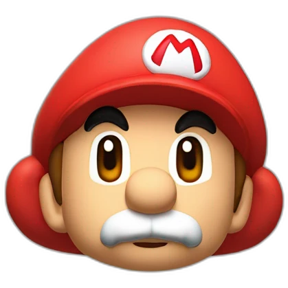 Mario avec casquette rouge à côté d'une main qui montre un pouce vers le ciel emoji