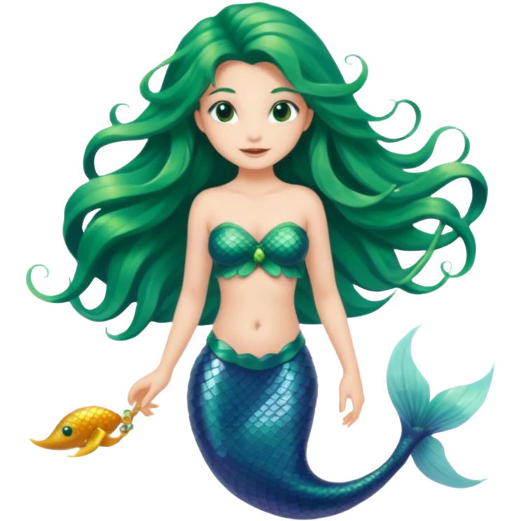 mermaid fantasy character. emoji