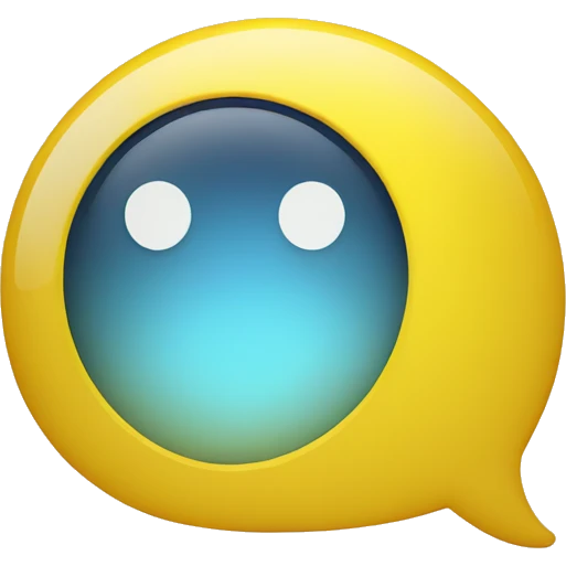 chat icon bubble yellow emoji