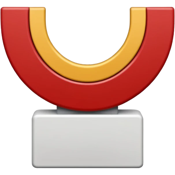 Représente moi une borne kilométrique rouge et blanche le bas est blanc et rectangulaire et le haut est en demi cercle rouge emoji