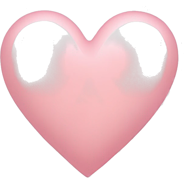 A soft light pink heart emoji