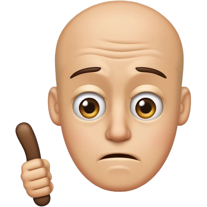 stick character giving thumbs down with dramatic exaggerated frown, humorous disapproval emoji