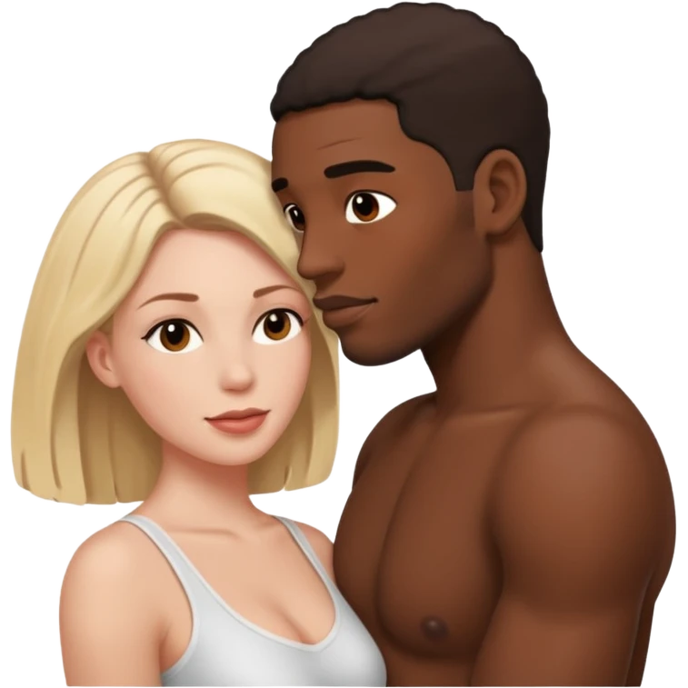 black male white female having sex emoji