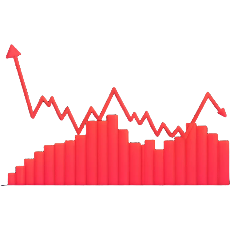 stock market with rising graph emoji