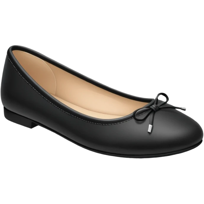 plain isolated black ballet flats emoji