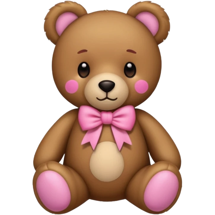 Teddy Bear With Pink Bow  emoji
