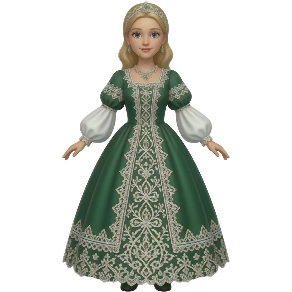 freestanding lace figure "Lizord" product design, Russian style, white and deep Green colors, white background, lightbox --ar 2:3 --v 7 --profile z5ilm5w --style raw emoji