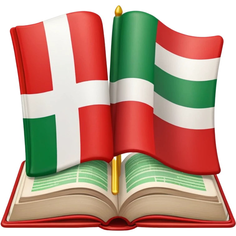 italian austrian flags in a dictionary emoji