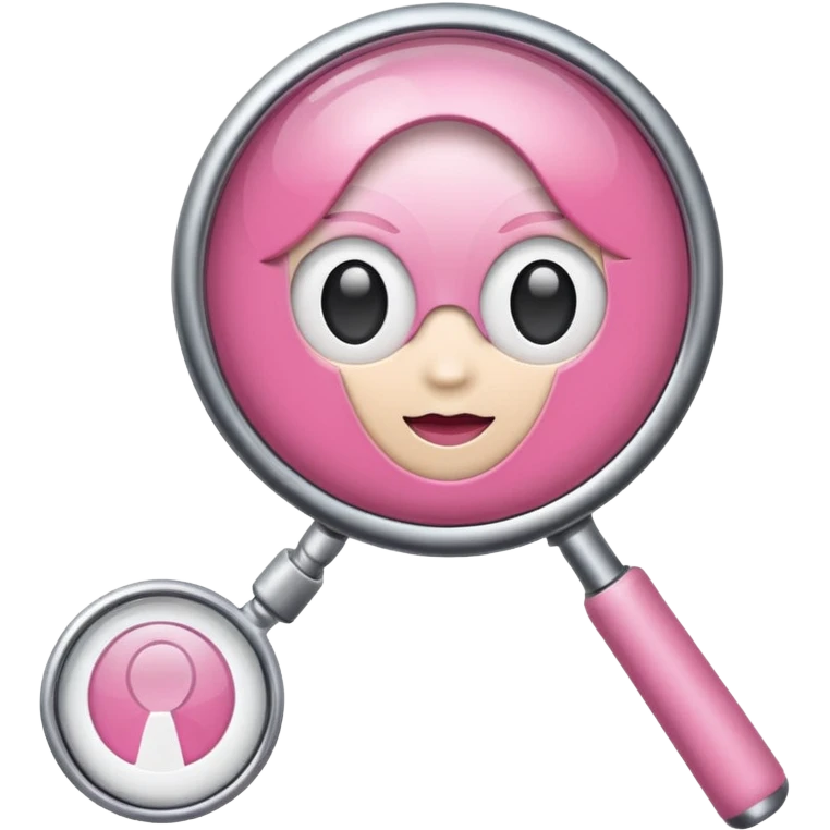 mix light pink dark pink and white girly internet wifi with a magnifying glass emoji