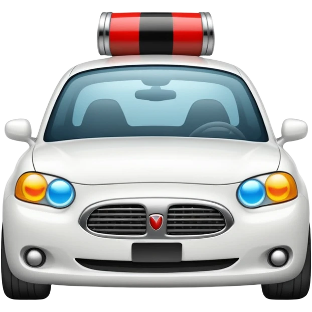 Auto blanco yendo al cine emoji