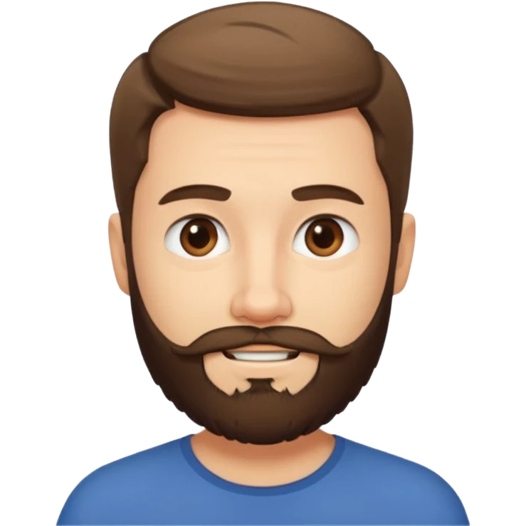 short haired bearded guy emoji