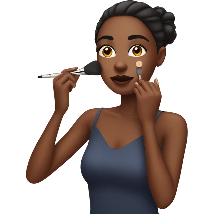 Girl doing makeup  emoji