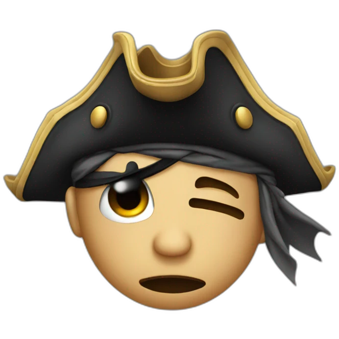 pirate Face Holding Back Tears emoji