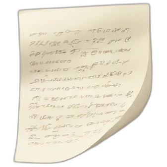 feuille de papier avec des ecriture emoji