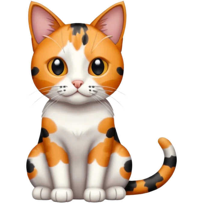 full body patchy calico tabby cat emoji
