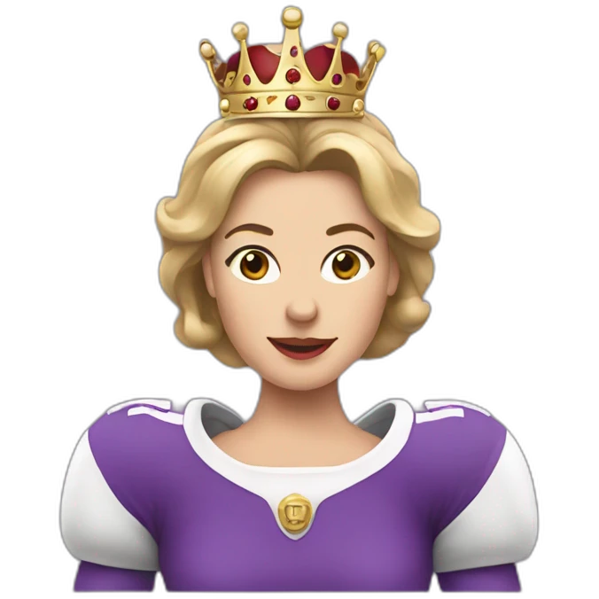 queen elizabet play football emoji