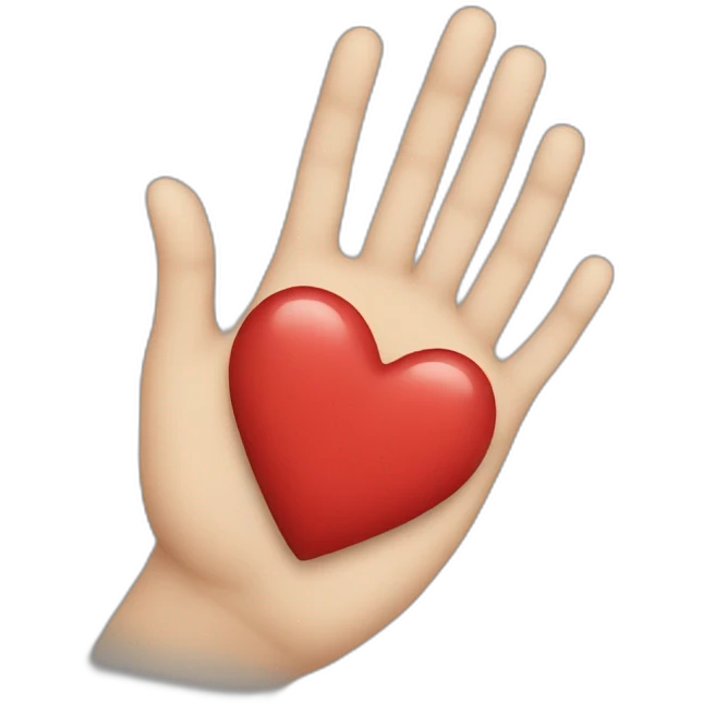 Hand heart emoji