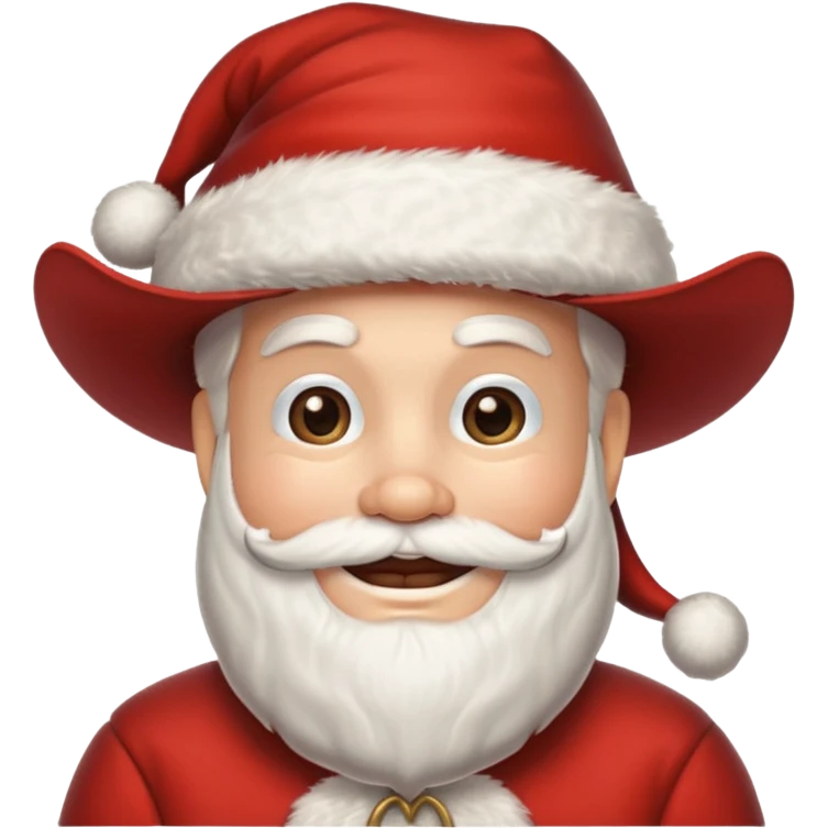 Santa with a cowboy hat just the head emoji