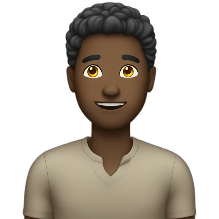 black man pointing his head with his hand emoji