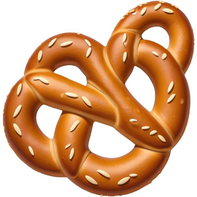 Old school simple pretzel emoji vintage style emoji
