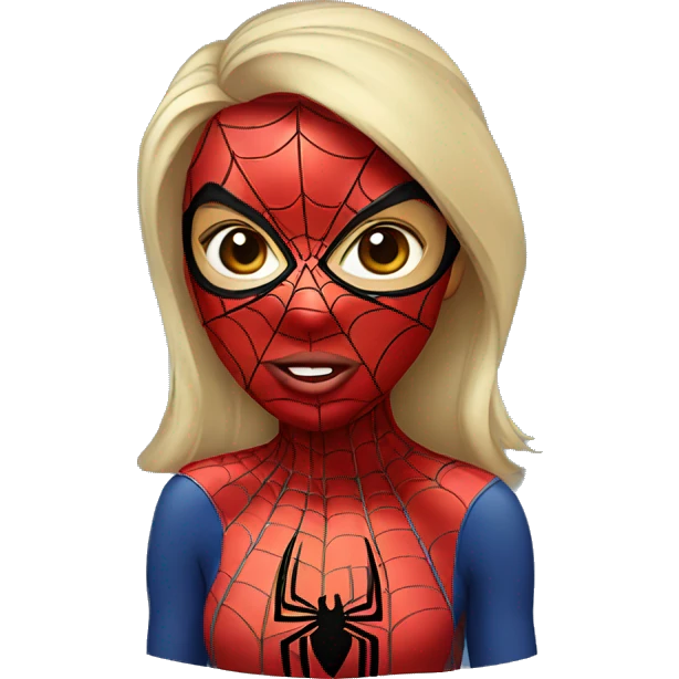 Spiderman mask girl emoji