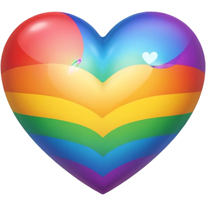 Un cuore arcobaleno emoji