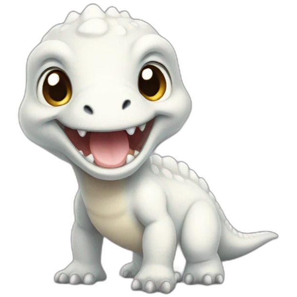 baby white dinosaur emoji