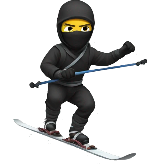 Ninja skiing emoji