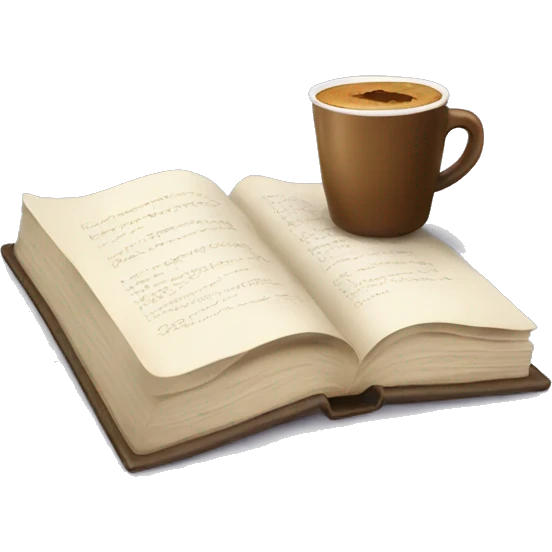 coffee and book emoji
