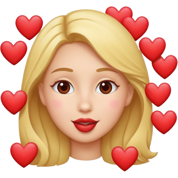 happy kissy face with hearts emoji