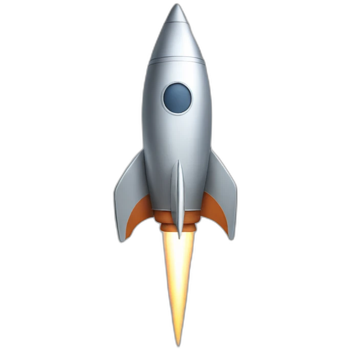 silver rocket emoji
