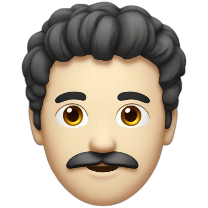 white men with square and short black moustache and hair emoji