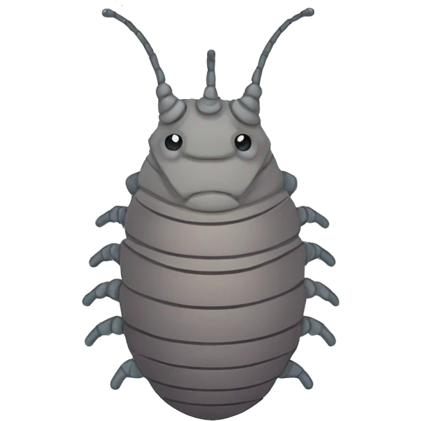 Flat Color Cartoony Isopod emote emoji
