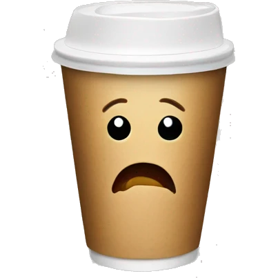 Coffee on a disposable cup  emoji