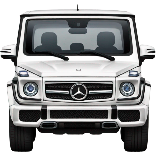 White Mercedes gwagon back emoji